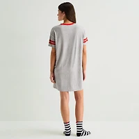 Disney Mjc With Sock Womens Short Sleeve Round Neck Mickey Mouse Nightgown