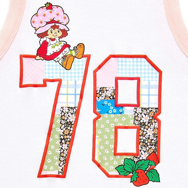 Womens Juniors Sleeveless Strawberry Shortcake Tank Top