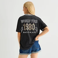Womens Juniors V Neck Short Sleeve AC/DC Jersey