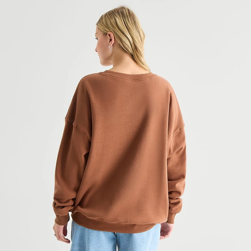 Pooh Crew Fleece Womens Juniors Neck Long Sleeve Winnie The Sweatshirt