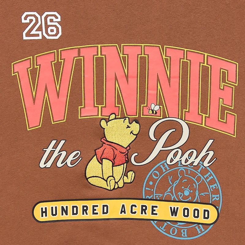 Pooh Crew Fleece Womens Juniors Neck Long Sleeve Winnie The Sweatshirt