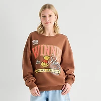 Pooh Crew Fleece Womens Juniors Neck Long Sleeve Winnie The Sweatshirt