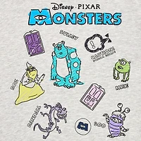Monsters Inc Oversized Tee Womens Juniors Crew Neck Short Sleeve Graphic T-Shirt