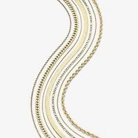 Made Italy Mens 10K White Gold 14K 22 Inch Curb Chain Necklace