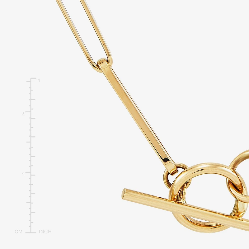 Unisex Adult 14K Gold 18 Inch Paperclip Chain Necklace