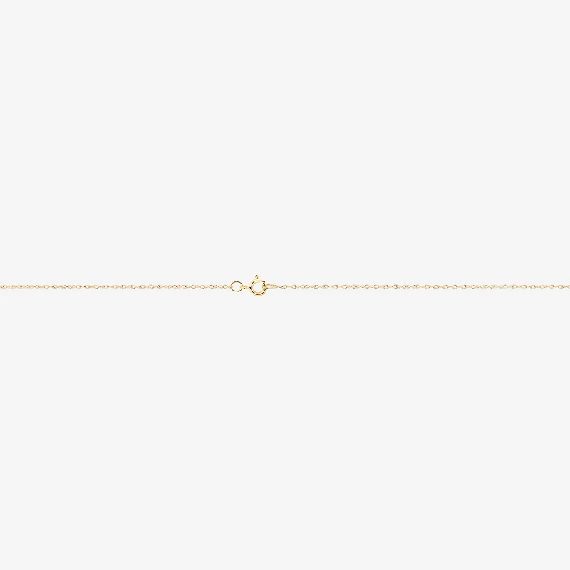 Womens 10K Gold Moon 20 Inch Pendant Necklace