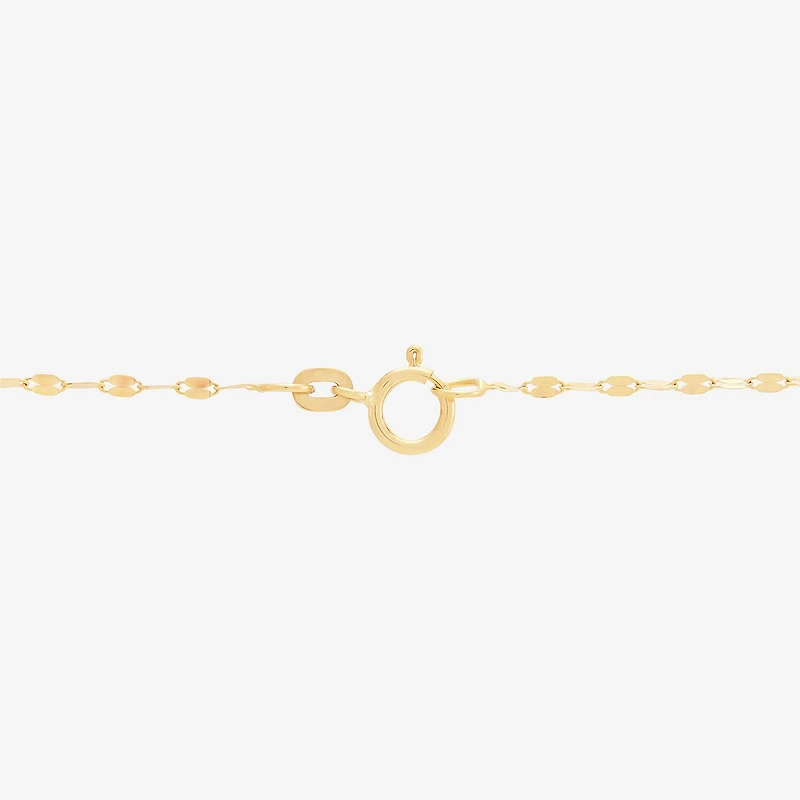 Womens 14K Gold 18 Inch Y Necklace