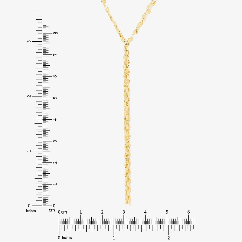 Womens 14K Gold 18 Inch Y Necklace