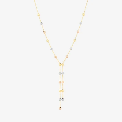 Womens 14K Gold 17 Inch Y Necklace