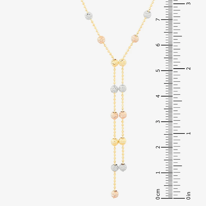 Womens 14K Gold Inch Y Necklace