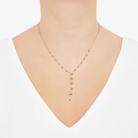 Womens 14K Gold Inch Y Necklace