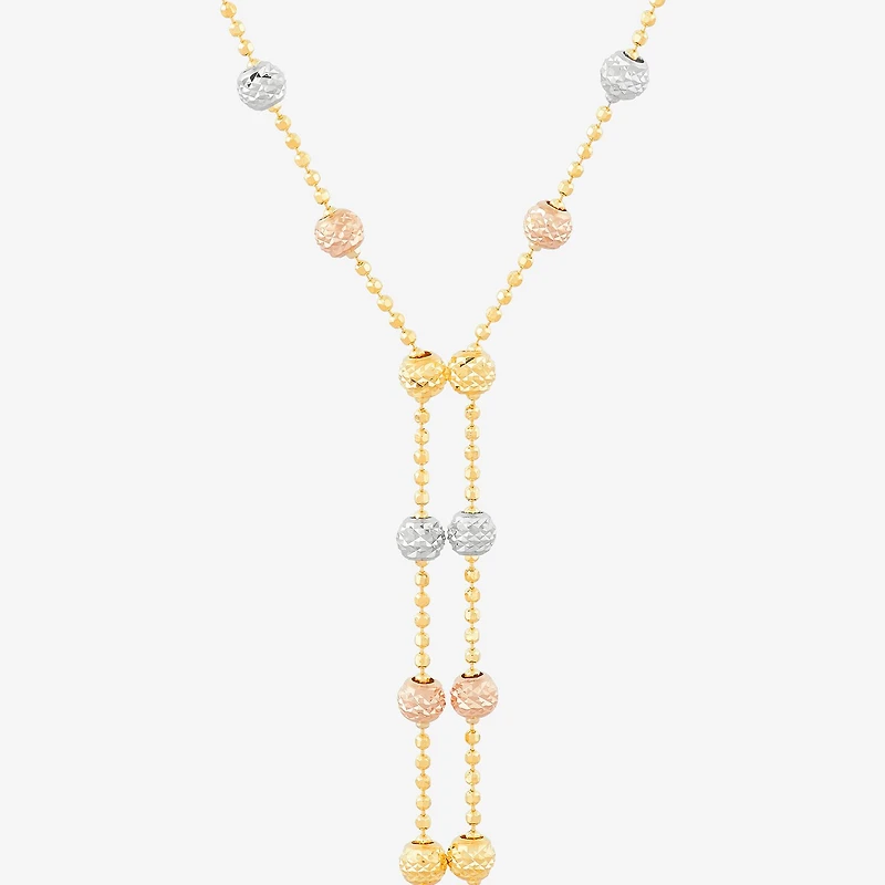 Womens 14K Gold Inch Y Necklace