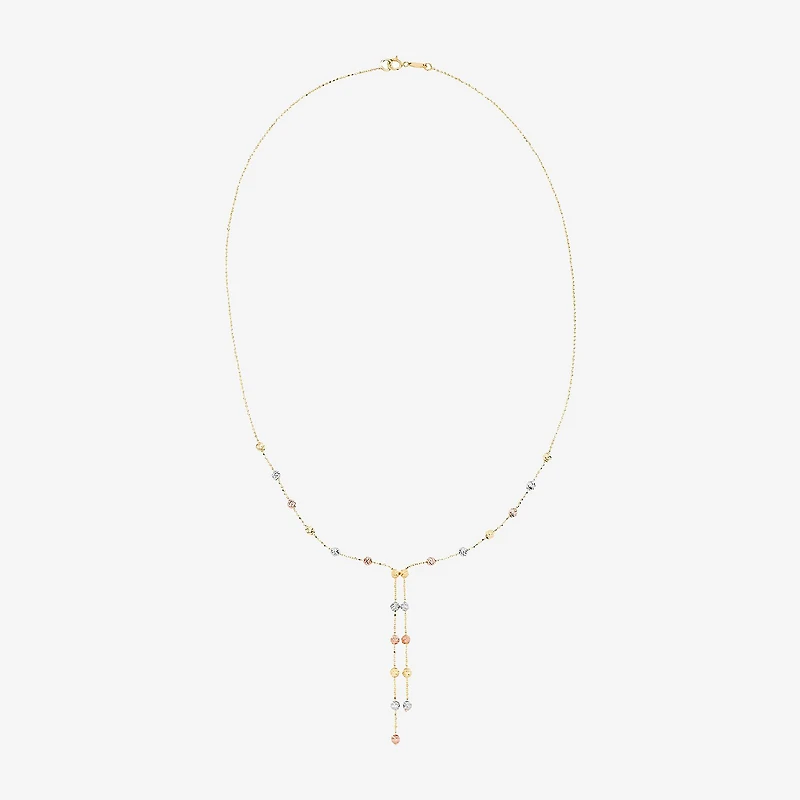 Womens 14K Gold Inch Y Necklace