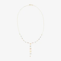Womens 14K Gold Inch Y Necklace