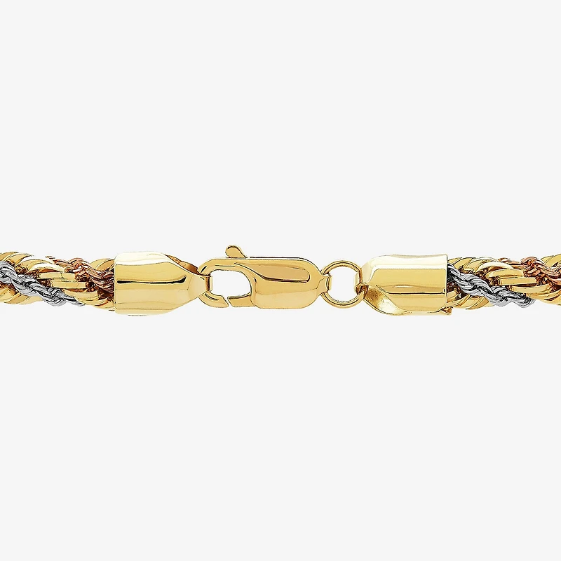 Womens 14K Gold Inch Rope Chain Necklace