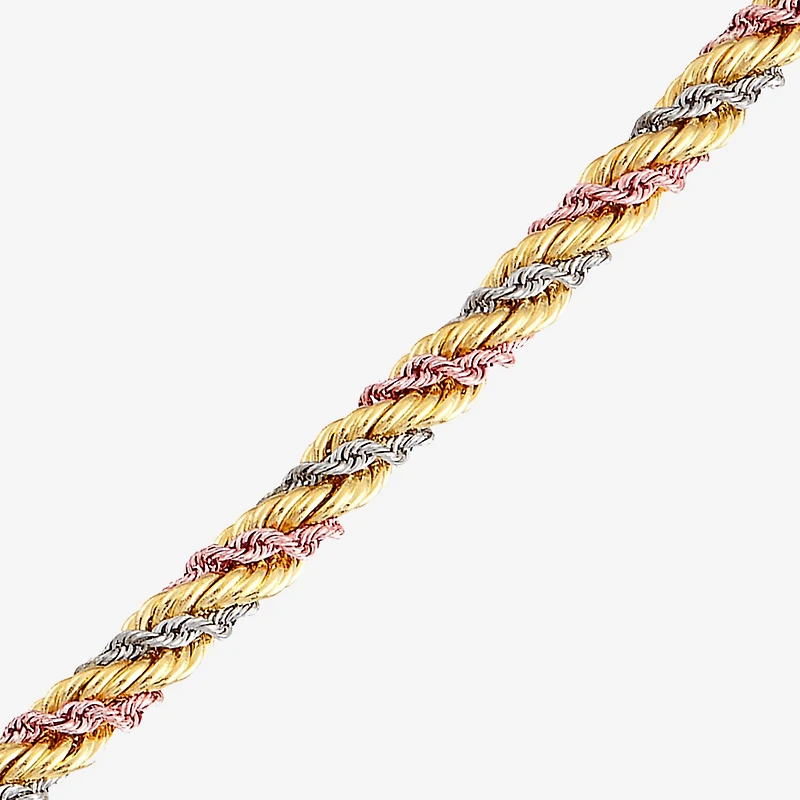 Womens 14K Gold Inch Rope Chain Necklace