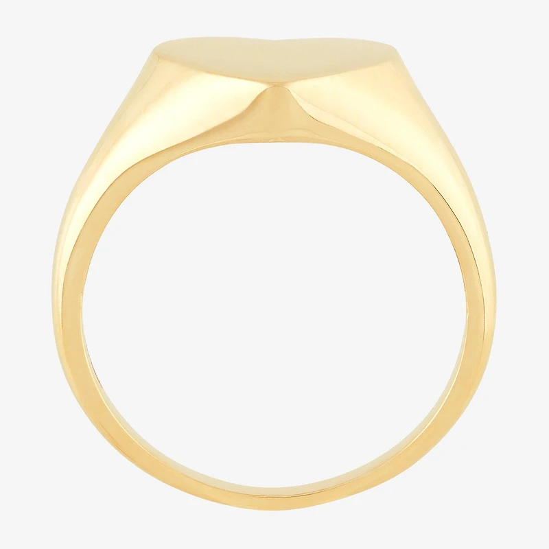 Womens 14K Gold Heart Signet Ring