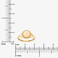 Womens 10K Gold Round Signet Ring