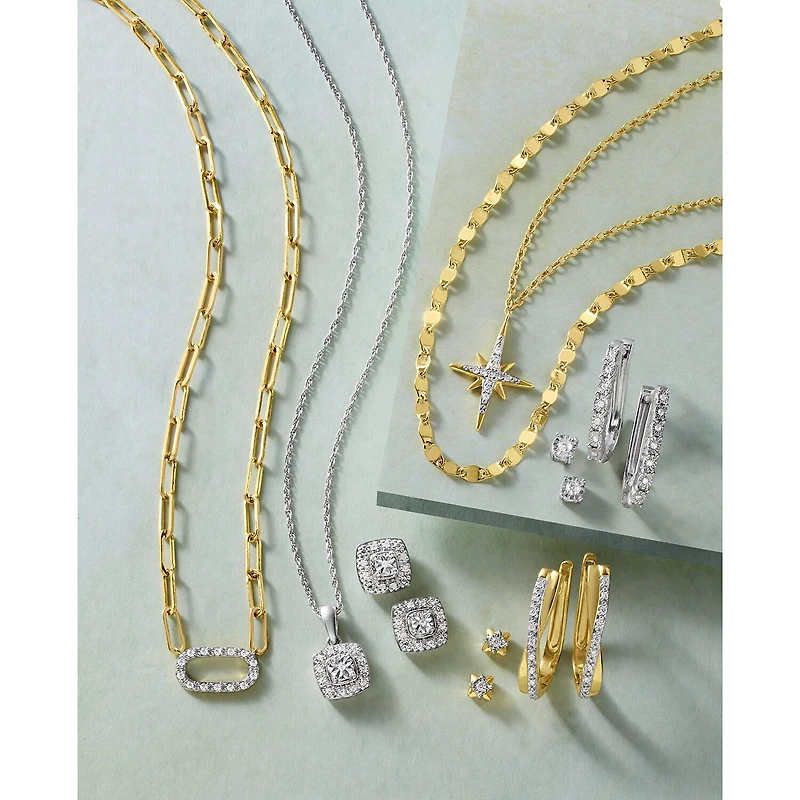 Yes, Please!, (G-H,Si2-I1) Womens 1/10 CT. T.W. Lab Grown White Diamond Sterling Silver 2-pc. Jewelry Set