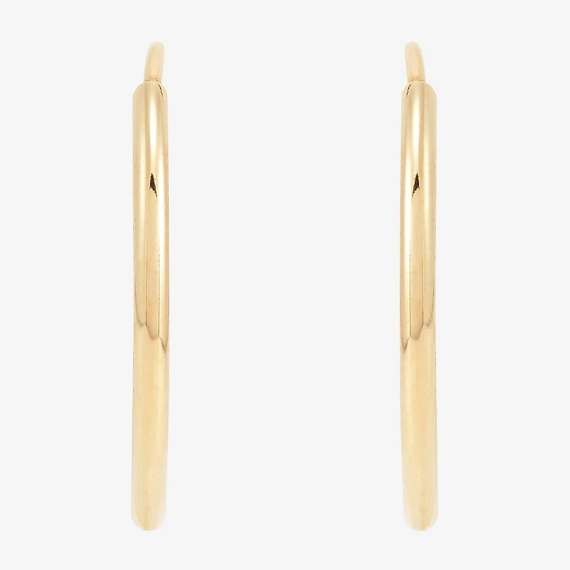 Womens 14K Gold 16mm Hoop Earrings