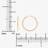 Womens 14K Gold 16mm Hoop Earrings