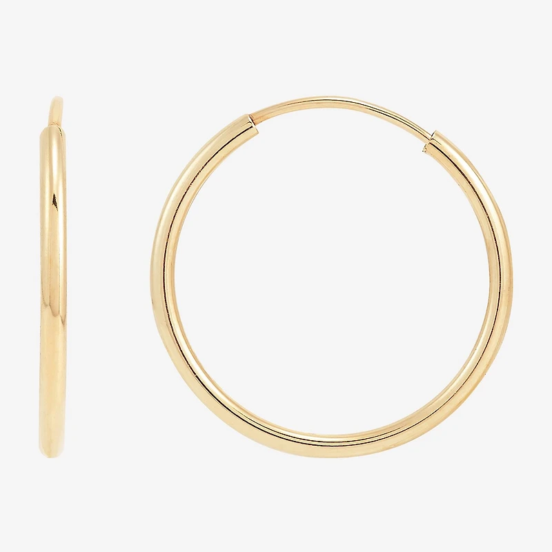 Womens 14K Gold 16mm Hoop Earrings