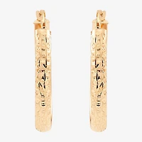 Womens 10K Gold 30mm Hoop Earrings