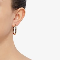 Womens 10K Gold 30mm Hoop Earrings