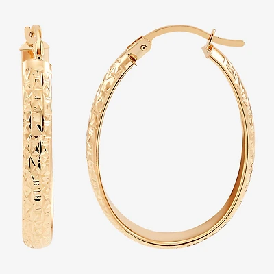 Womens 10K Gold 30mm Hoop Earrings