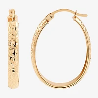 Womens 10K Gold 30mm Hoop Earrings