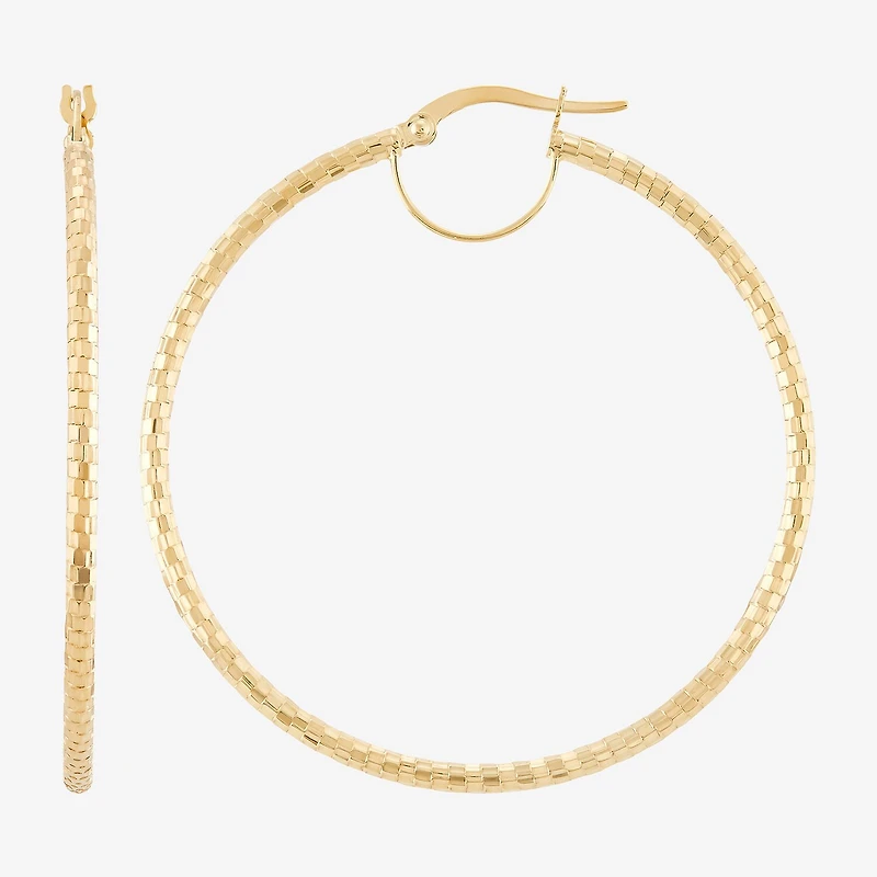 Womens 10K Gold 44mm Hoop Earrings