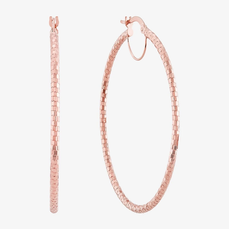Womens 10K Gold 64mm Hoop Earrings