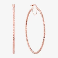 Womens 10K Gold 64mm Hoop Earrings