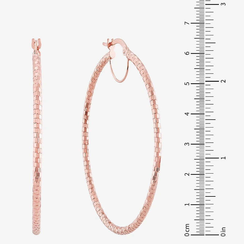 Womens 10K Gold 64mm Hoop Earrings