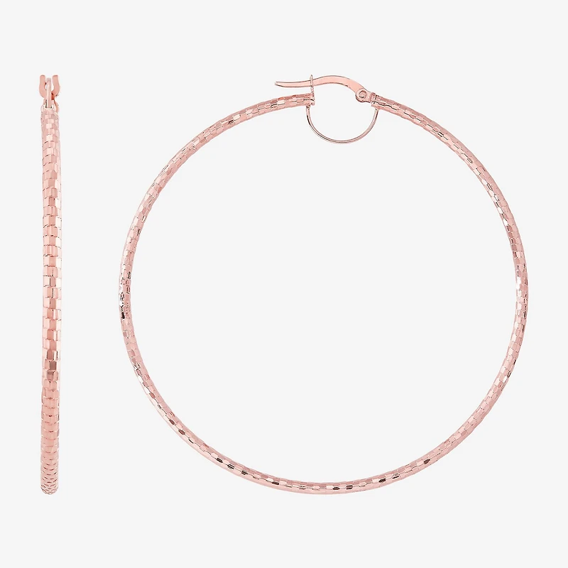 Womens 10K Gold 64mm Hoop Earrings