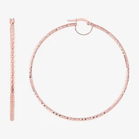 Womens 10K Gold 64mm Hoop Earrings