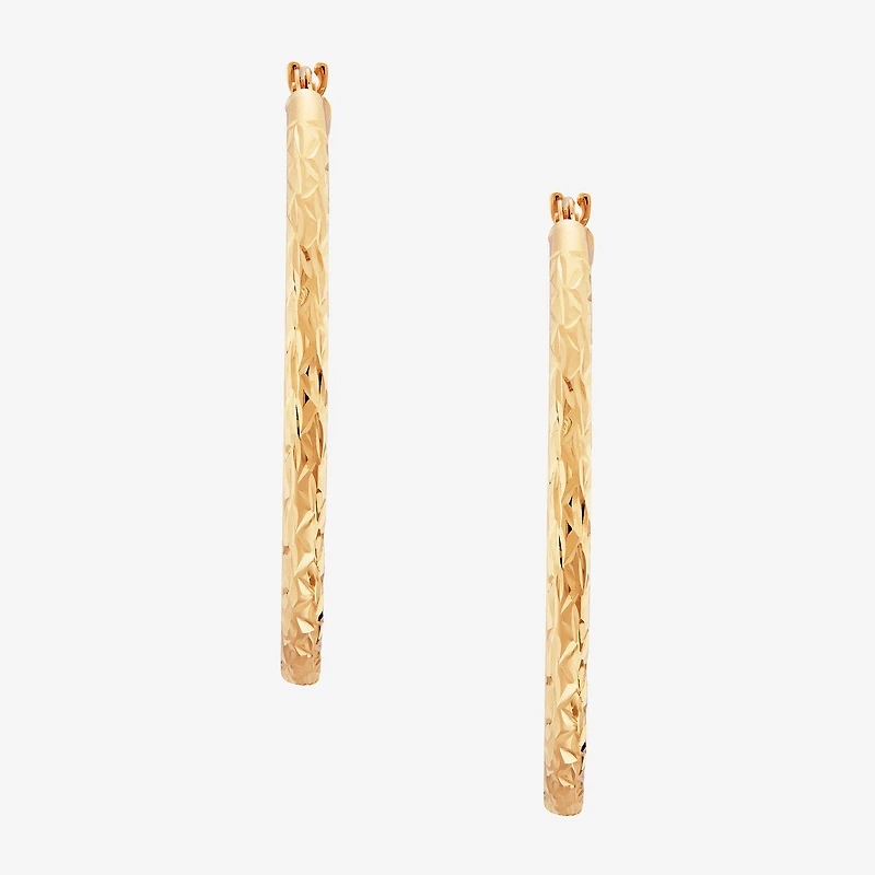 Womens 10K Gold 30mm Hoop Earrings