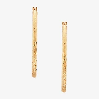 Womens 10K Gold 30mm Hoop Earrings