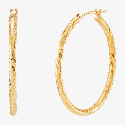 Womens 10K Gold 30mm Hoop Earrings