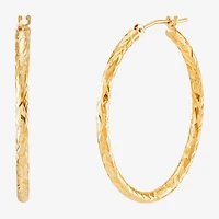 Womens 10K Gold 30mm Hoop Earrings
