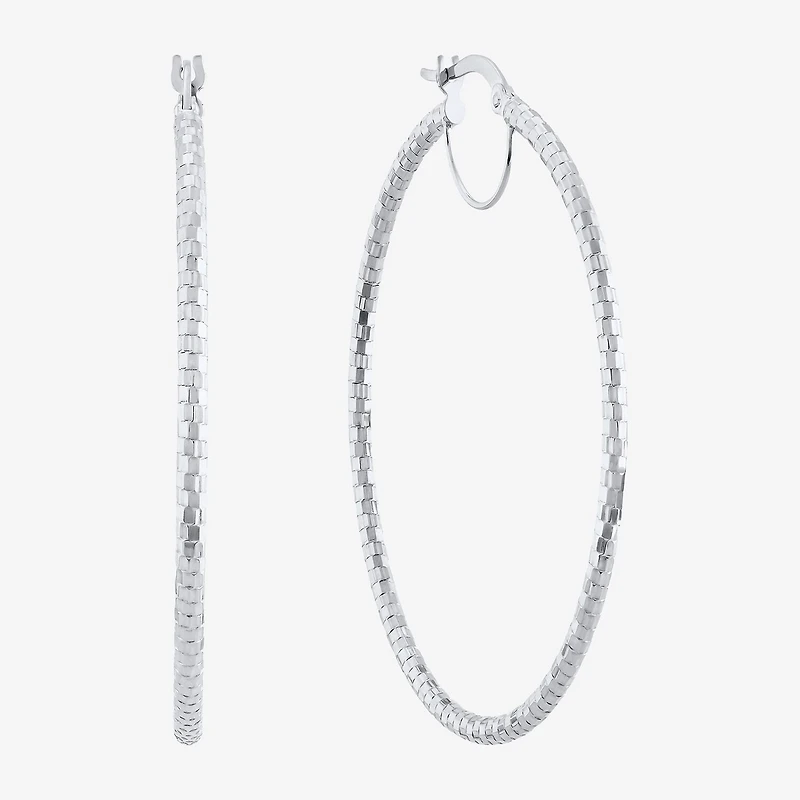 Womens 10K Gold 64mm Hoop Earrings