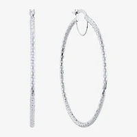 Womens 10K Gold 64mm Hoop Earrings