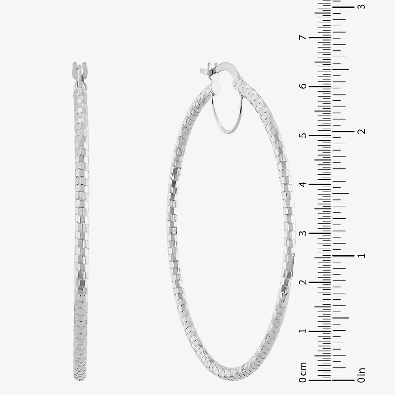 Womens 10K Gold 64mm Hoop Earrings