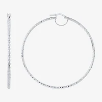 Womens 10K Gold 64mm Hoop Earrings