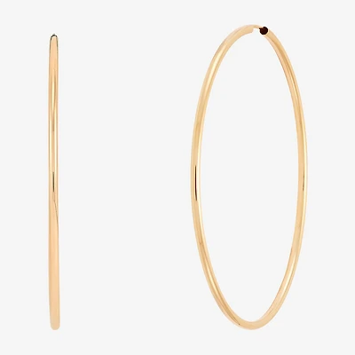 Womens 14K Gold 50mm Hoop Earrings