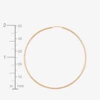 Womens 14K Gold 50mm Hoop Earrings