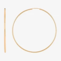 Womens 14K Gold 50mm Hoop Earrings