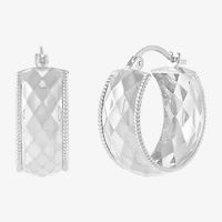Womens 10K Gold 22mm Hoop Earrings