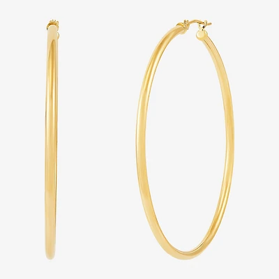 Womens 14K Gold 50mm Hoop Earrings