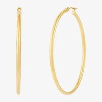 Womens 14K Gold 50mm Hoop Earrings